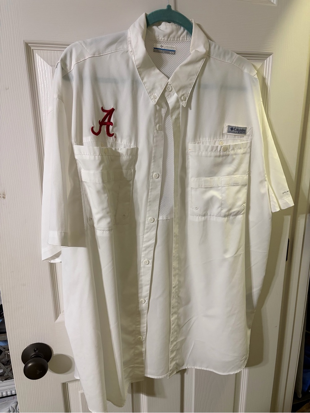 Columbia Men’s fishing shirt SEE PICS W/ Embroidery Roll Tide Bama University